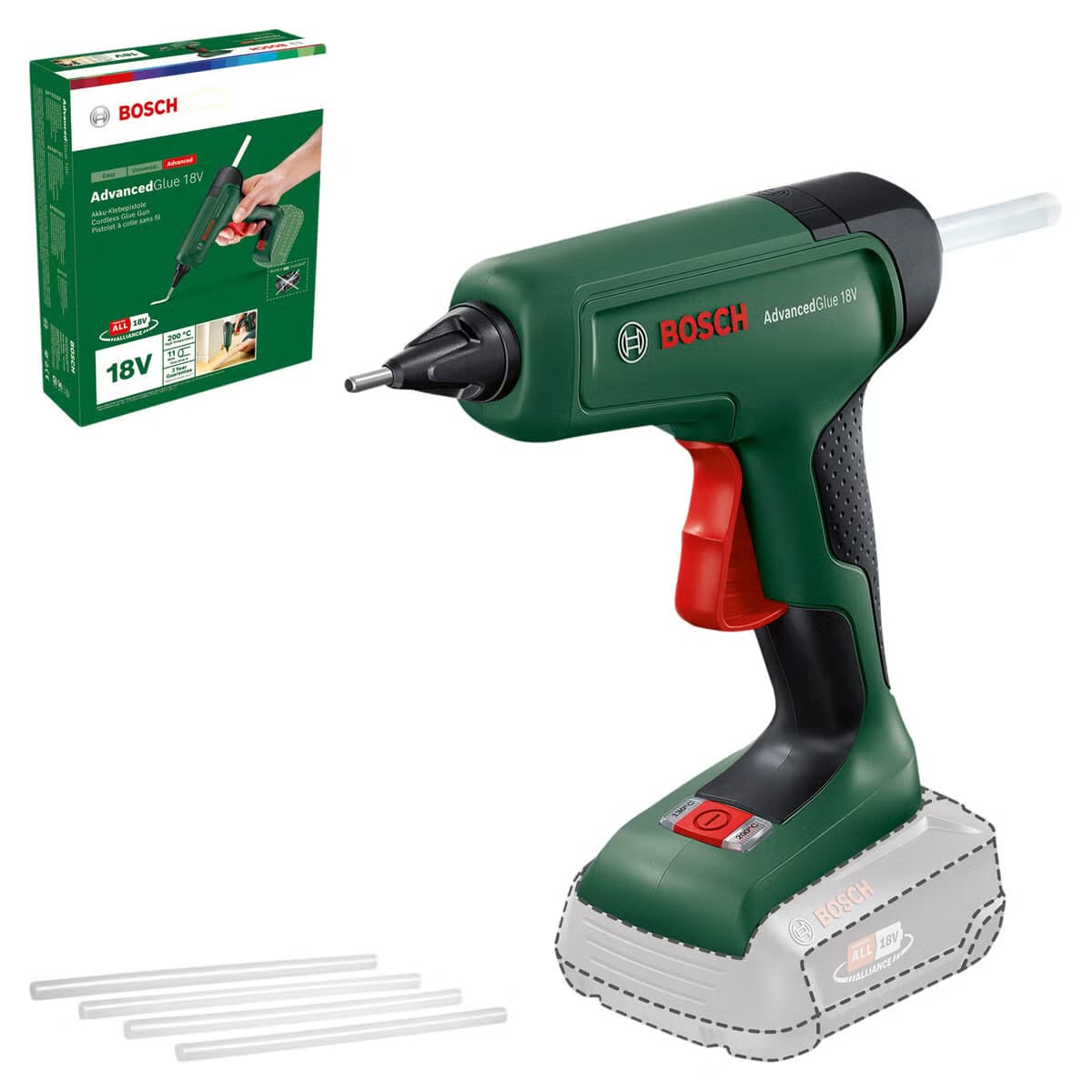 Clas Ohlson Bosch AdvancedGlue 18V batteridriven limpistol produktbild